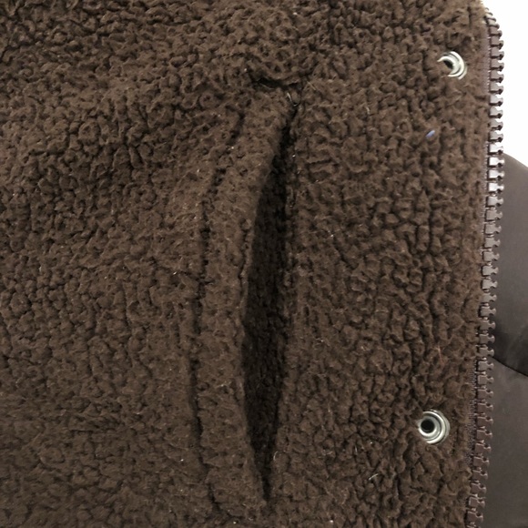 J CREW SHEARLING LINED PUFFER COAT JACKET SZ L - Picture 7 of 7